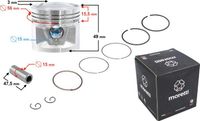 Moretti 125cc moto, 4 temps moteur, piston : diamètre 56,4 mm, hauteur piston 15 mm, course 23 mm, complet