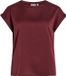 VILA Femme T-shirt en satin Manches courtes Basique Col rond Haut Tuniek brillante Chemisier Haut VILOTTE
