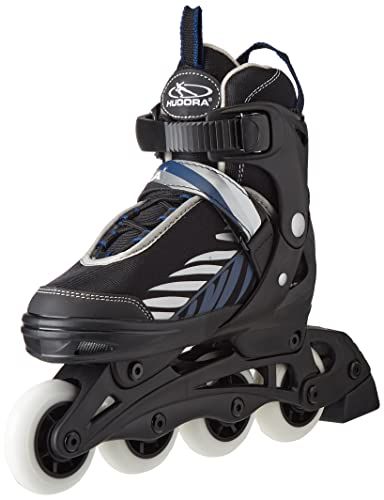 Hudora Kinderen Inliner Leon - Gr. 33 - 36, zwart/blauw - inline skates - 28236