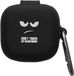 kwmobile Hoes geschikt voor Anker Soundcore P31i / Soundcore R60iNC - Siliconen cover voor oordopjes in wit / zwart / zwart - Don't Touch My Headphones design