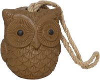 Gerimport Deurstop Uil - bruin - 13 x 13 x 15 cm - woonaccessoires - deurstopper