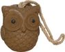 Gerimport Deurstop Uil - bruin - 13 x 13 x 15 cm - woonaccessoires - deurstopper