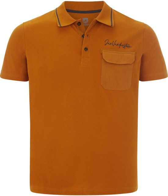 Jan Vanderstorm Heren Poloshirt - 7XL - Oranje