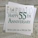 white cotton cards Emerald Happy 55e liefde op een speciale dag, handgemaakte verjaardagskaart (Code AW55)