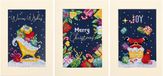 Vervaco Telpakket kit - 10.5 x 15cm - Wenskaart - Kerst - set van 3