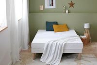 Abeil Matras AB100 + traagschuim, wit, 90 x 190 cm