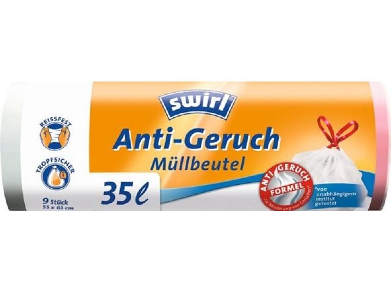 Swirl 215901 Afvalzakken - 35 liter - 55cm - Transparant - 9 stuks