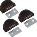 AMIG Arrêt de porte/aimant de porte - 3x - D48mm - auto-adhésif - marron - plastique