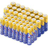 24 PKCELL 24 stuks AA-batterijen, R6P + 24 stuks AAA, R03P, 1,5 V carbon batterijen