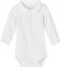 Name it Romper poloshirt Bright White Effen Lange mouw Unisex
