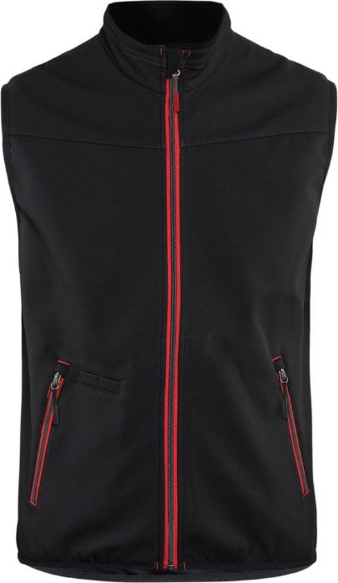 Blåkläder Blaklader Softshell bodywarmer 3850-2516 - Zwart/Rood - S