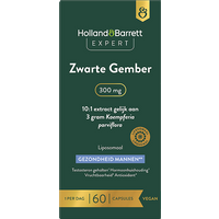 Holland & Barrett Expert Zwarte Gember 300mg 10:1 Extract Gelijk Aan 3 Gram Kaempferia Parviflora Liposomaal - 60 capsules