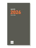 Finocam Kalenderinzetstukken voor 2026, maandoverzicht, januari - december (12 maanden), platte jaarindeling, P497, met notities, telefoons en kalenders, Spaans