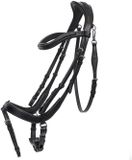 QHP Hoofdstel QHP Salerno Zwart Leer Cob