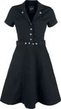Queen Kerosin Workwear Dress Dames Midi-jurk - Zwart - L