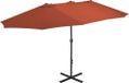 Prolenta Maison Exclusive Parasol met aluminium mast, 460x270 cm, terracotta