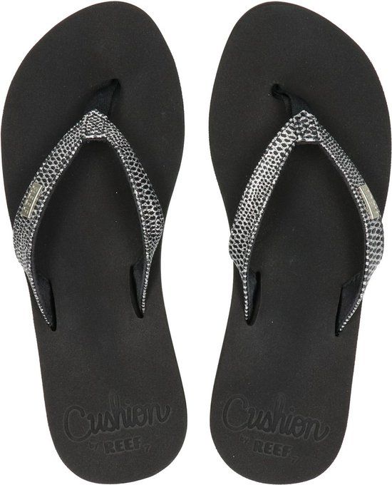 Ree, F. Slippers Dames STAR - Cushion Sa Black/Silver - Zwart - 0881862981962