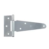 Amig - Zilverkleurig verzinkt stalen T-scharnier model 550 voor soepel draaiende toegangs- en doorgangsdeuren, binnen- en buitendeuren en kasten - 138 x 88 mm · Roestwerend
