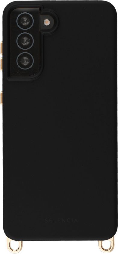 Selencia Rivièra MagSafe Backcover met afneembare haakjes voor de Samsung Galaxy S21 - Velvet Black