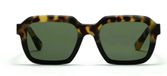 L.G.R. Lunettes de soleil Raffaello Hommes Havane Géométrique Vert 53mm