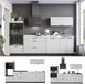 Vicco Complete keukeneenheid Fame-Line, Blanc Style Campagne/Anthracite, 280 cm
