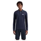 EA7 Emporio Armani 8NPF17 Core Identity Polo en coton stretch à manches longues pour homme