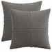 vidaXL - Kussensloop - 2 pcs - ALMELO - Donkergrijs - 30 x 30 cm - corduroy