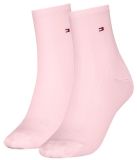Tommy Hilfiger dames 2P halfhoge sokken shine roze