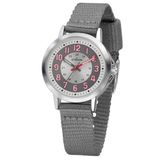 ATRIUM Kinderhorloge - Analoog - Zilverkleurig/Grijs - Nylon Band