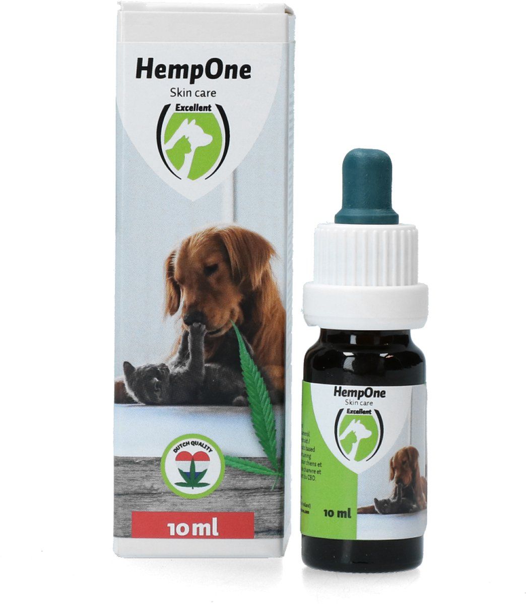 Excellent HempOne Hond en Kat - Hennepzaad olie - 10 ml