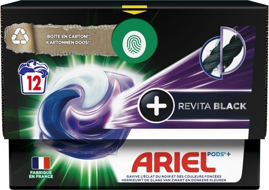 4x Ariel All-in-1 Pods+ Wasmiddelcapsules Revita Black 12 stuks