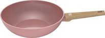 ARTHUR MARTIN Wok - Convient à toutes les plaques de cuisson, y compris induction - AM4944 - Revêtement céramique - ? 28 cm - Rose