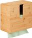 Merkloos Relaxdays handdoek dispenser - bamboe - 26 x 27 x 13 cm