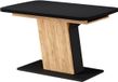Vicco Eettafel Fenaro, Zwart/Goudkleurig Eiken, 120-160 x 80 cm uitschuifbaar