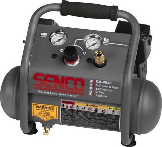 Senco PC1010NEU Compressor - 300W - 9 bar - 3,8L - Olievrij