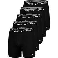 Nike Essential Cotton Stretch Boxer Brief Boxershort - Verpakking 5 stuks Heren-zwart, Maat L