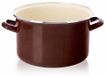 StarTech Emaille Emaille pan - Pan voor soepen en bouillons - 26 cm - 6,5 liter - Geschikt voor gas- en inductiekookplaten - Bruin