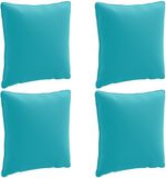 vidaXL - 4-Delige Rugkussens PUTTEN - 4 stuks - 100% Polyester - Turquoise
