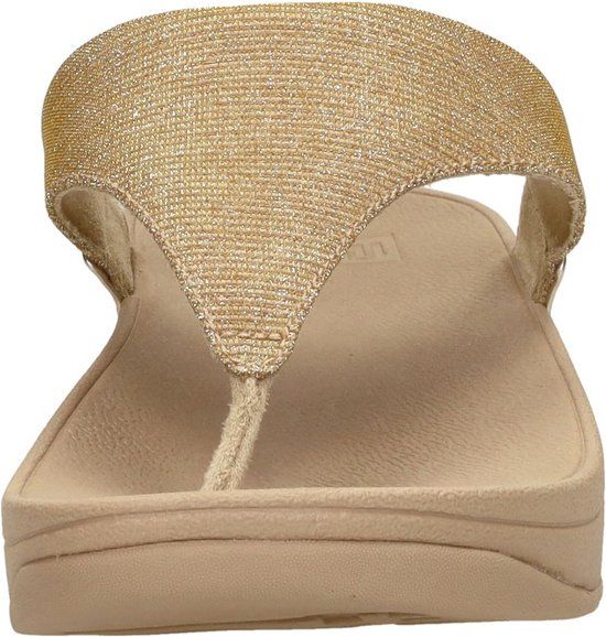 FitFlop Lulu Shimmerlux Teenslippers Dames - Goud - Beige - Maat 43