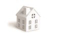 Excelsa vogelhuislantaarn huis, keramiek, wit, 10,5 x 10,5 x 14 cm