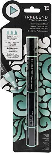 Spectrum Noir Triblend Triblend mengbare alcohol viltstiften 3 kleuren in 1 pen groen turquoise - groen turquoise - groen turquoise