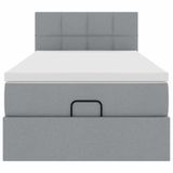 VidaXL Bed met matras 100x200 cm stof lichtgrijs