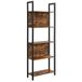 Vasagle LLS025B01 Bibliothèque, étagère de rangement, étagère de cuisine, 5 niveaux, cadre en acier stable, pour bureau, entrée, salon, style industriel, brun rustique et noir