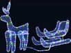 vidaXL Kerstverlichting rendier en slee met mesh 432 LED's