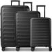 D & N Toronto 4 wielen Kofferset 3-delig met uitbreidingsplooi - Harde bagage - TSA slot - black