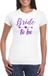 Bellatio Decorations Shoppartners Bv Wit Bride To Be t-shirt met paarse glitters dames - Vrijgezellen/bachelor feest M