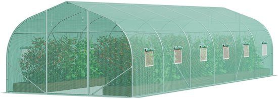 VEVOR Kas Tunnelkas Koudframe Tomatenhuis 900x300x200cm Groen