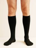 Apollo 3-paar merino wollen kniekousen - Hoge warme winter sokken - 38 - Blauw