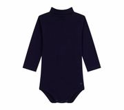 Petit Bateau Babybody met rolkraag van katoen