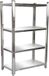 Wiltec Étagère en acier inoxydable 120x50x155cm 4 tablettes